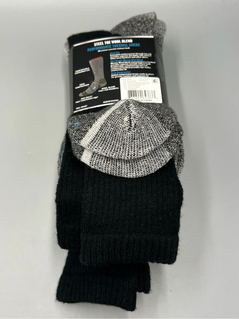 3 Pairs! Dickies Steel Toe Crew Performance Thermals Socks. Midweight, Sz 6-12